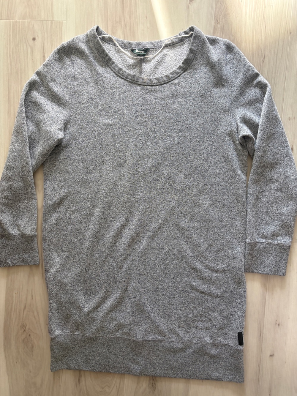 Roots Women’s Salt&Pepper Crewneck Cozy Sweater Knit Dress Size L